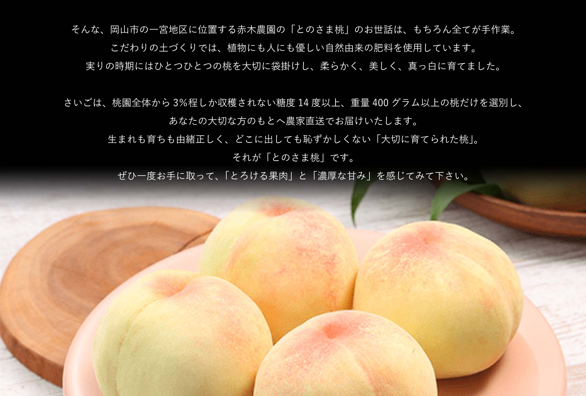 とろける果肉 濃厚な甘み